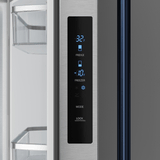 30 Inch 17.5 Cu Ft French Door Counter Depth Refrigerator With Ice Maker In Stainless Steel/navy Blue  Gordon Ramsay Series