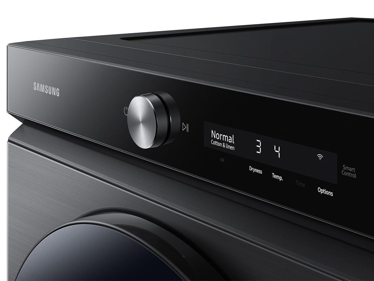 Bespoke 7.6 cu. ft. Ultra Capacity Electric Dryer with Super Speed Dry and AI Smart Dial in Brushed Black