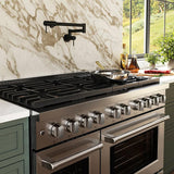 ZLINE 48 in. 6.7 cu. ft. Paramount Dual Fuel Range with 8 Burner DuoPro? Cooktop and Dual Ovens in Stainless Steel (PSDR48)