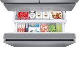 23 cu. ft. Counter Depth 4-Door French Door Refrigerator in Stainless Steel