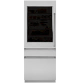 Monogram 30" Integrated Glass-Door Refrigerator for Single or Dual Installation