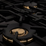 ZLINE 24 in. 2.8 cu. ft. Electric Oven and Gas Cooktop Dual Fuel Range with Griddle and Brass Burners in Fingerprint Resistant Stainless (RAS-SN-BR-GR-24)