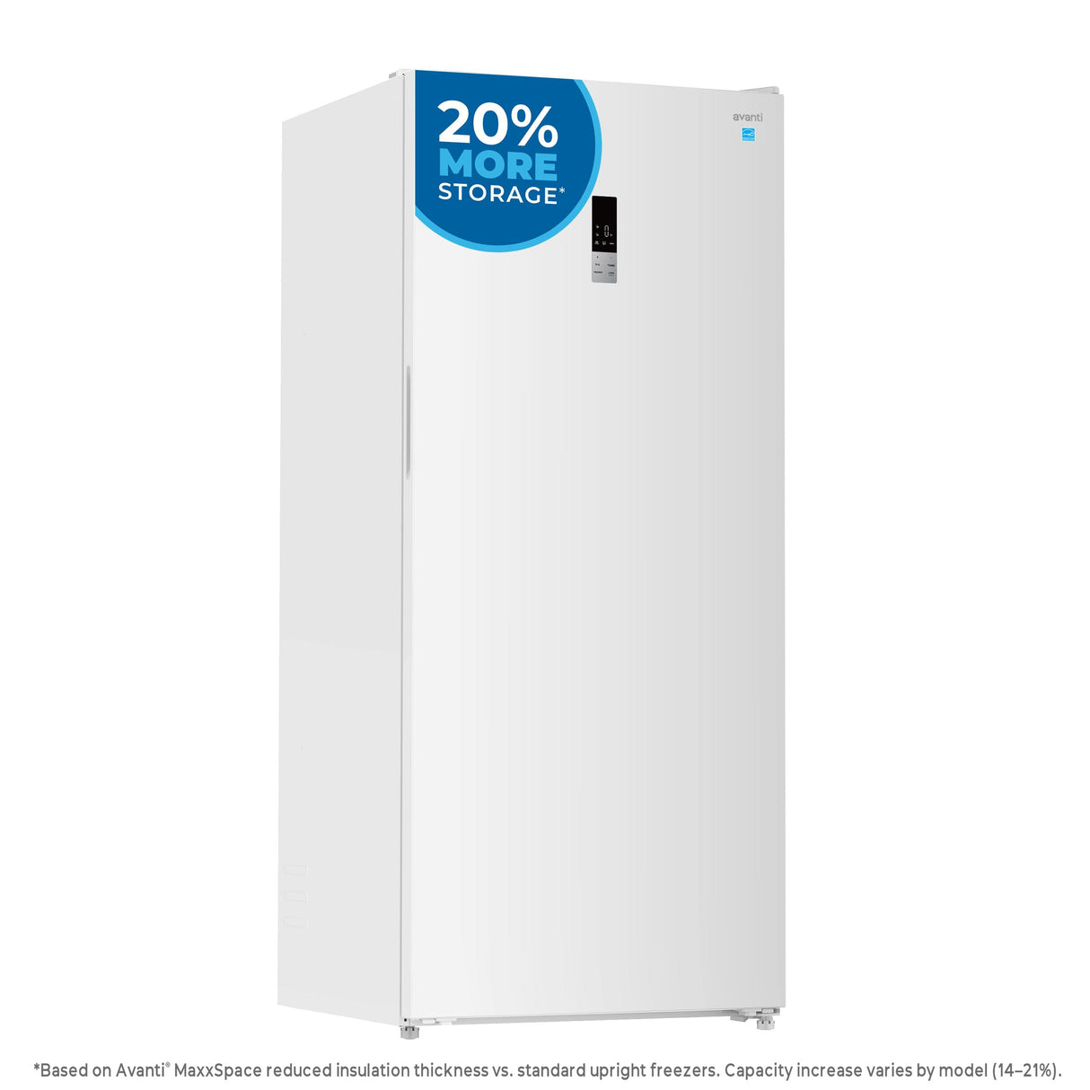 Avanti MaxxSpace Insulation™ Technology Garage-Ready Frost-Free Convertible Upright Freezer, 21 cu. ft., ENERGY STAR, White (AV210VFLJM0W)