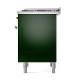 ILVE UN36FQNMPEGPLP Nostalgie II Noblesse 36 inch Dual Fuel Range (Liquid Propane, Solid Door, Emerald Green, Copper)