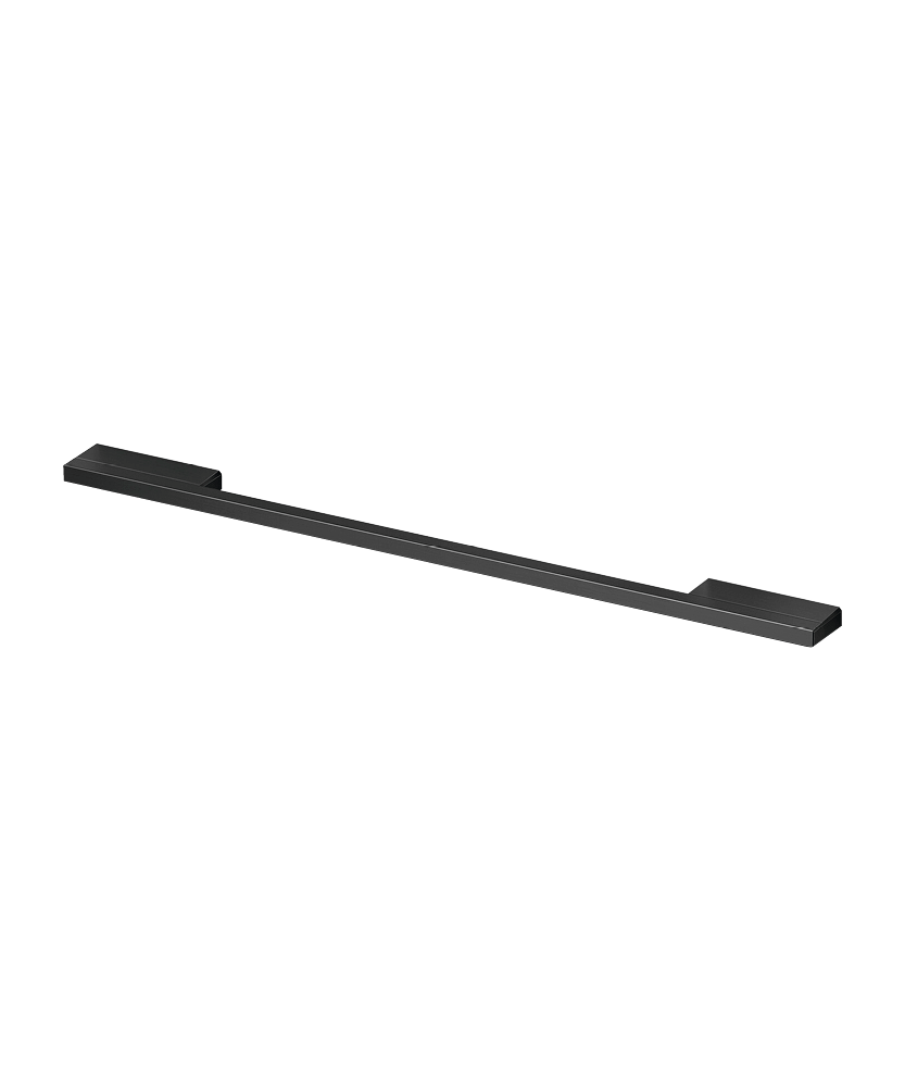 Contemporary Square Fine Black Handle Kit for Integrated Bottom Freezer Refrigerator Freezer, 36"