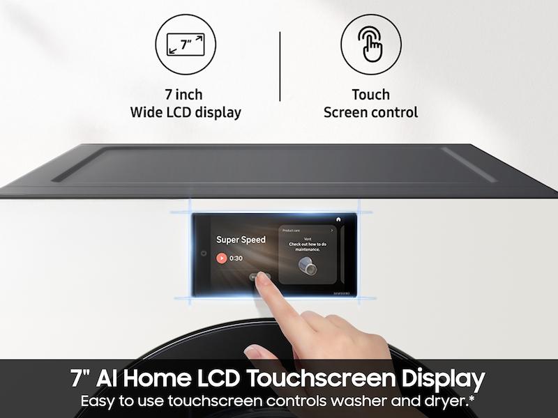 7.6 cu. ft. Bespoke AI Ultra Capacity Front Load Electric Dryer with AI Home and AI OptiDry+ in Ivory