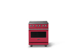 30"W. Electric Range (Finish: Valentine, Trim: Polished Chrome)
