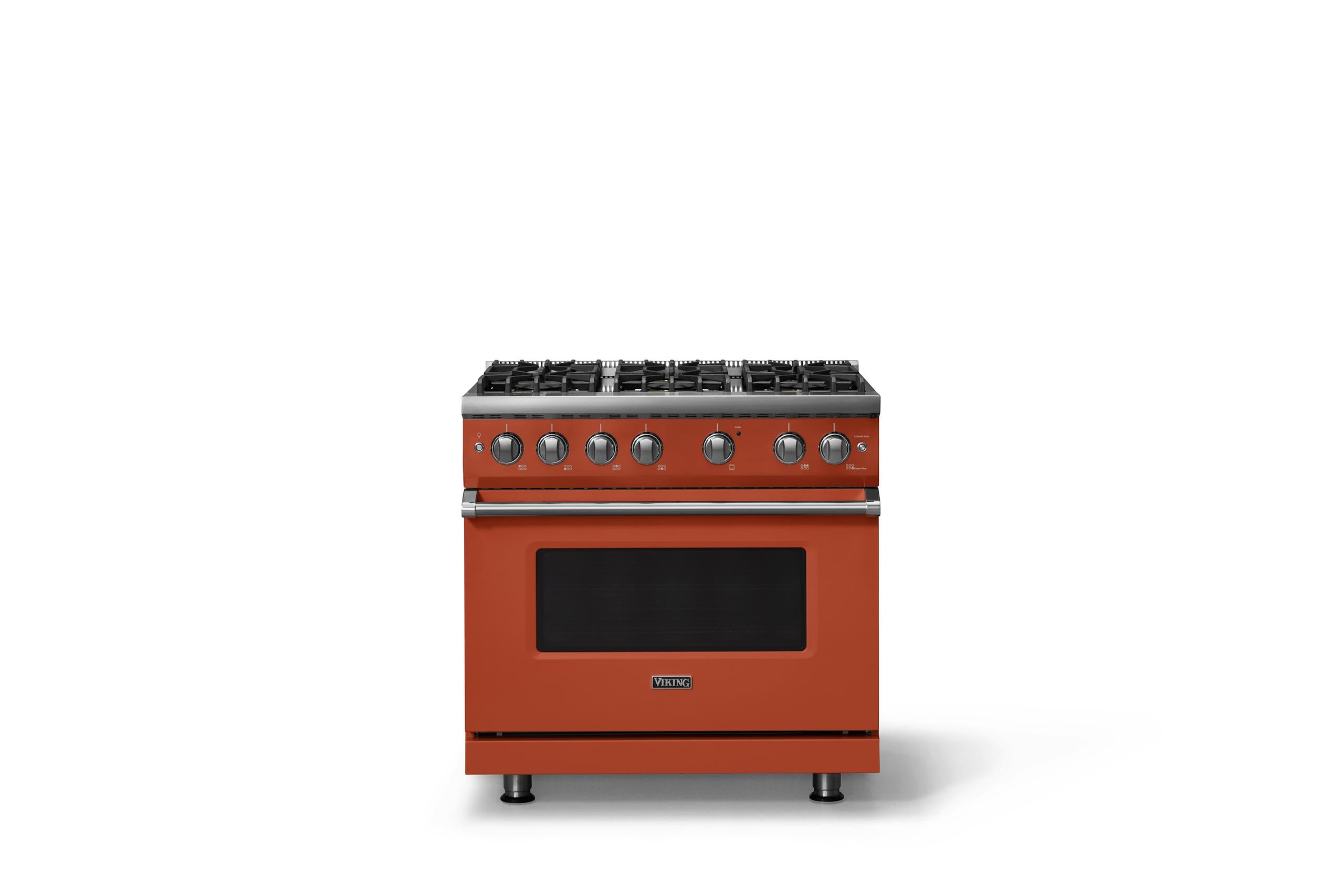 36"W. Sealed Burner Gas Range (Burner: 6b, Finish: Spiced Cider, Trim: Polished Chrome, Fuel: Natural Gas)
