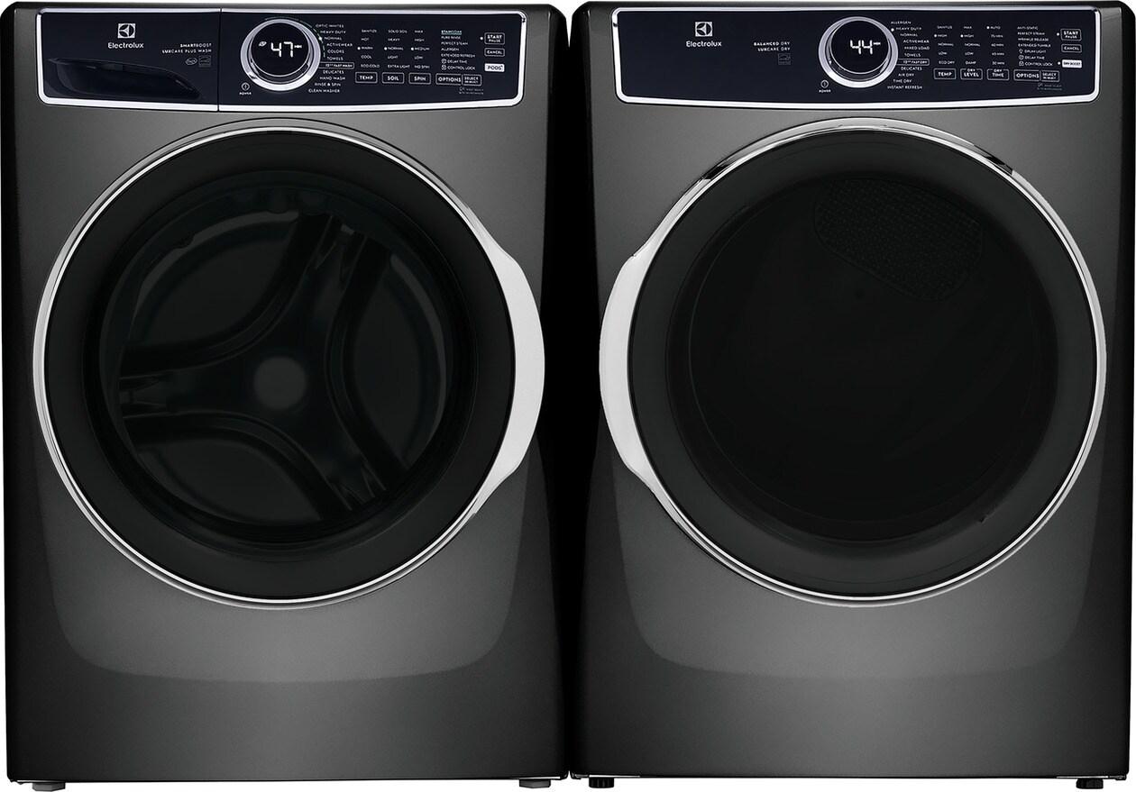 Electrolux Side-by-Side Front Load Washer & Electric Dryer Laundry Pair - Titanium