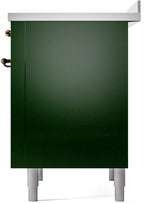 Nostalgie II 36 Inch Electric Freestanding Range in Emerald Green with Bronze Trim