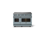 48"W. Induction Range (Finish: November Sky, Trim: Polished Chrome)