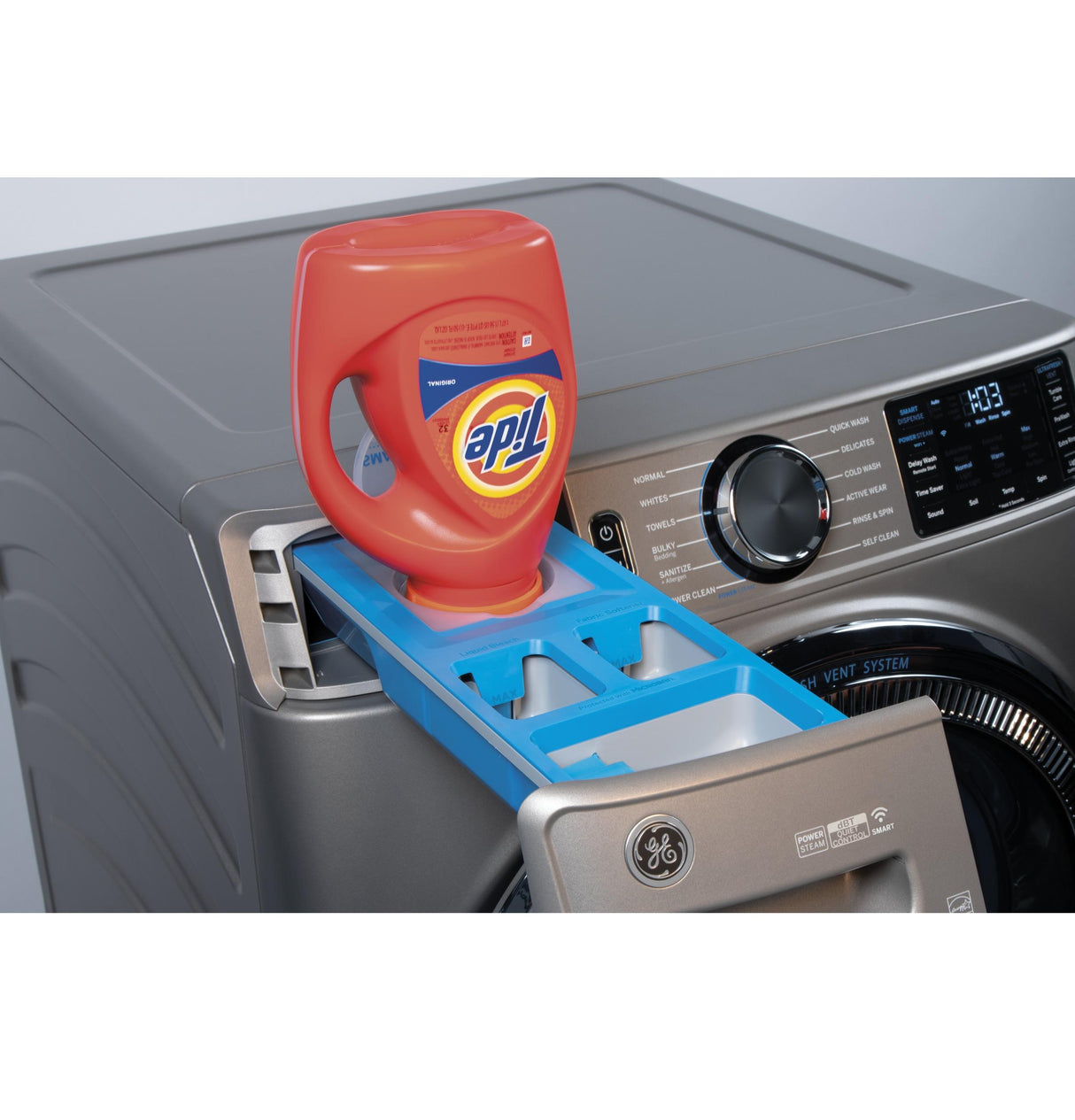 GE® ENERGY STAR® 4.8 cu. ft. Capacity Smart Front Load Steam Washer with SmartDispense™ UltraFresh Vent System with OdorBlock™ and Steam
