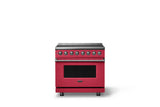 36"W. Induction Range (Finish: Valentine, Trim: Polished Chrome)