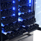 Forno Campania 32-Inch Wine Cooler, Stainless Steel, Dual Wine Zones, Two Beverage Drawers, 17.7 cu.ft