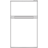 GE® ENERGY STAR® Double-Door Compact Refrigerator