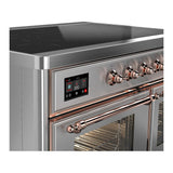 ILVE UMDIB40NR3SSP Majestic III 40 inch Induction Range with 6 Elements, 3.82 cu. ft. Total Oven Capacity (Triple Glass Door, Stainless Steel, Copper)