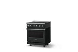 30"W. Induction Range (Finish: Antique Bronze, Trim: Polished Chrome)