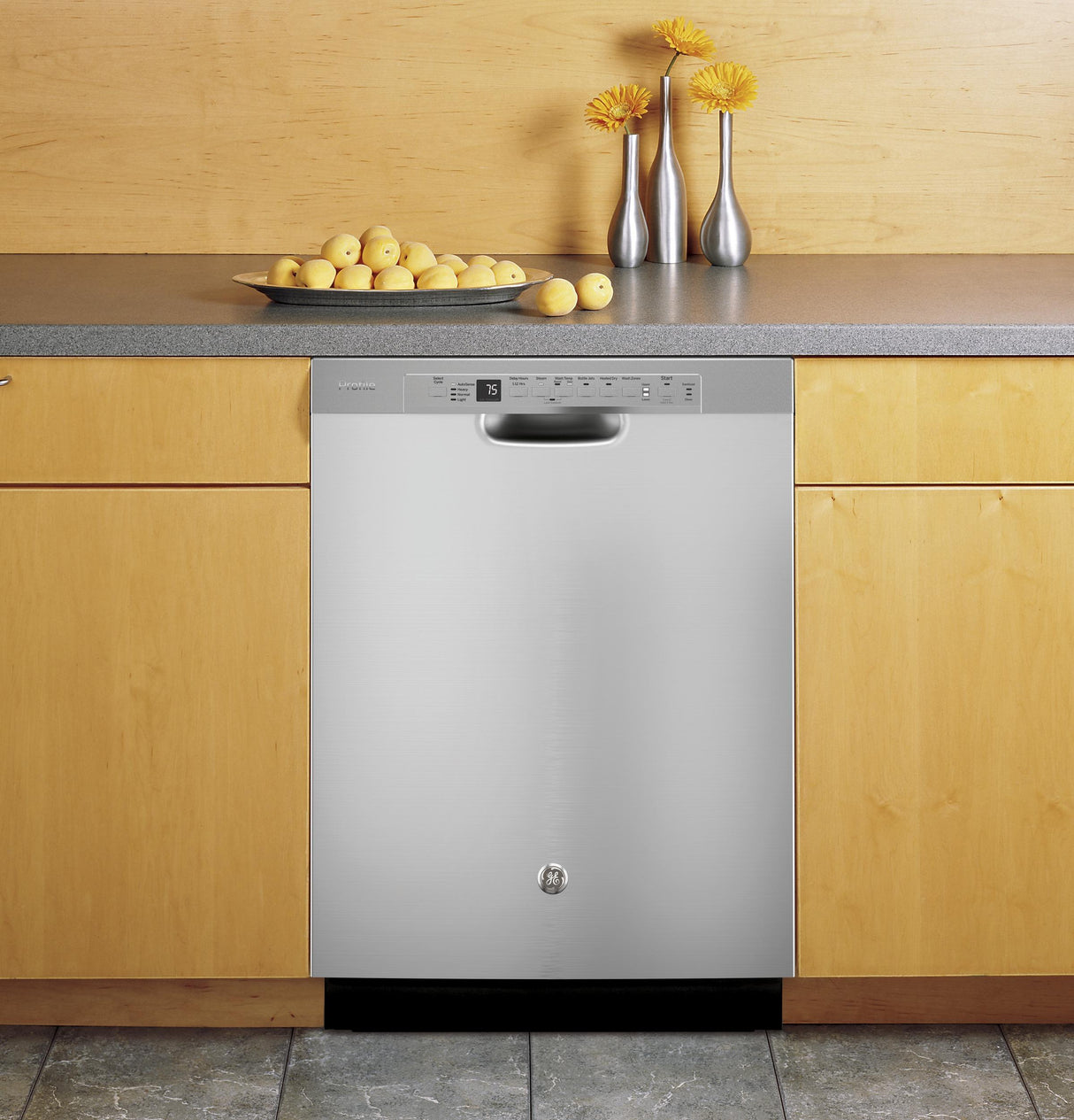 GE Profile™ Stainless Steel Interior Dishwasher with Front Controls