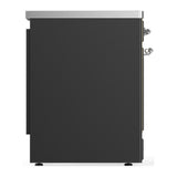 ILVE UMIB30NR3MGC Majestic III 30 inch Induction Range with 4 Elements, 4 cu. ft. Oven Capacity (Triple Glass Door, Graphite Matte, Chrome)