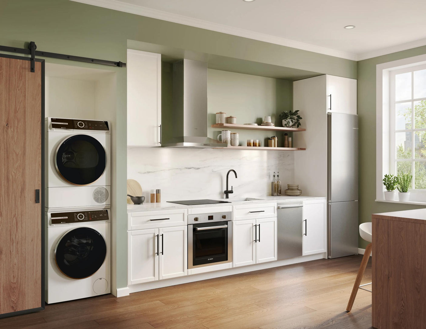 500 Series Compact Washer , White