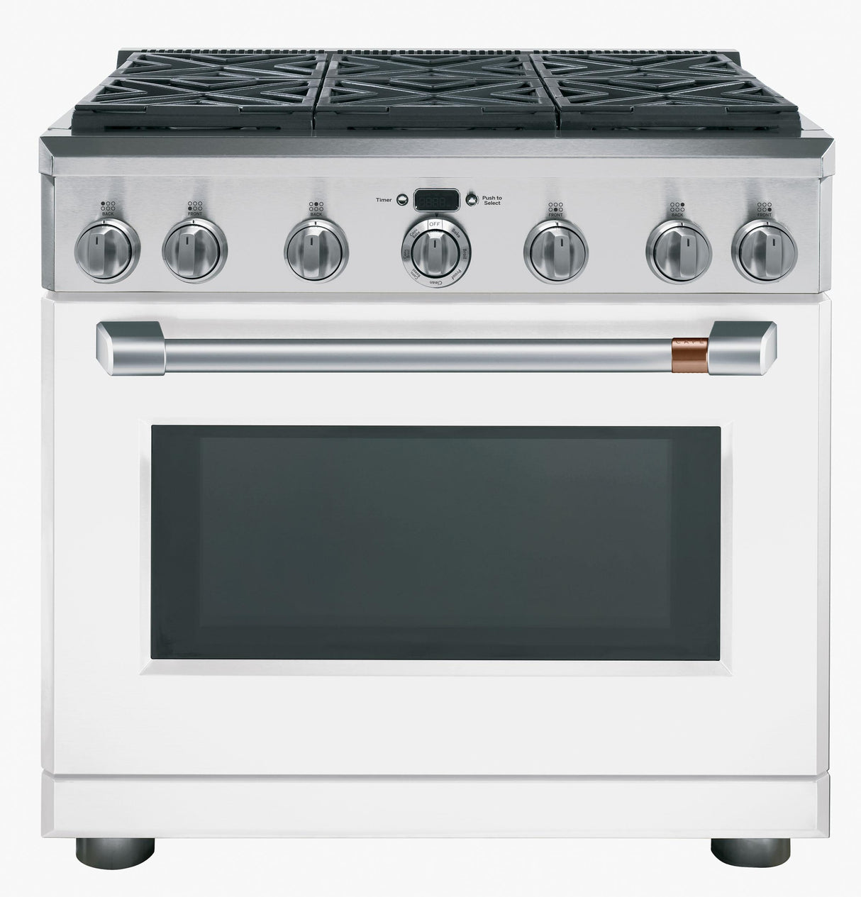 Café™ 36" Brushed Stainless Handle & Knob Set for Pro Range and Rangetop