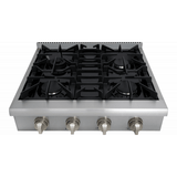 30 Inch Professional Gas Rangetop In Stainless Steel