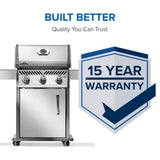 Rogue 425 Gas Grill , Propane, Stainless Steel