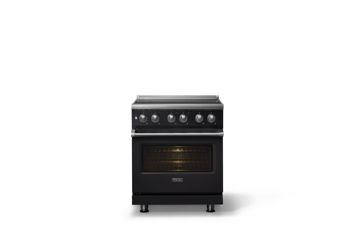 30"W. Induction Range (Finish: Onyx, Trim: Polished Chrome)