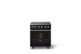30"W. Induction Range (Finish: Onyx, Trim: Polished Chrome)