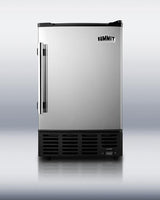 Compact icemaker with manual defrost for undercounter use