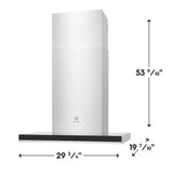 30" Wall-Mount T Shape Hood