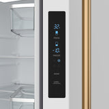 30 Inch French Door Counter Depth Refrigerator With Ice Maker - White/bronze  Gordon Ramsay Series