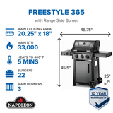 Freestyle? 365 SB with Range Side Burner , Propane, Graphite Grey
