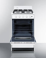 20" Wide Gas Range, Sealed Burners