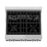 ZLINE 30 in. Dual Fuel Range with Gas Stove and Electric Oven in Stainless Steel (RA30) [Color: Red Matte]