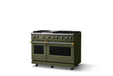 48"W. Sealed Burner Gas Range (Burner: 6g, Finish: Martini, Trim: Polished Chrome, Fuel: Propane)