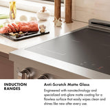 ZLINE Autograph Edition 36 in. 5.2 cu. ft. Paramount Induction Range with 5 Element Cooktop and Electric Convection Oven in Stainless Steel with Champagne Bronze Accents (SINRZ-36-CB)