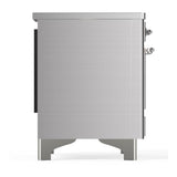 ILVE UMIB36QNR3SSC Majestic III 36 inch Induction Range with 6 Elements, 3.5 cu. ft. Total Oven Capacity (Solid Door, Stainless Steel, Chrome)