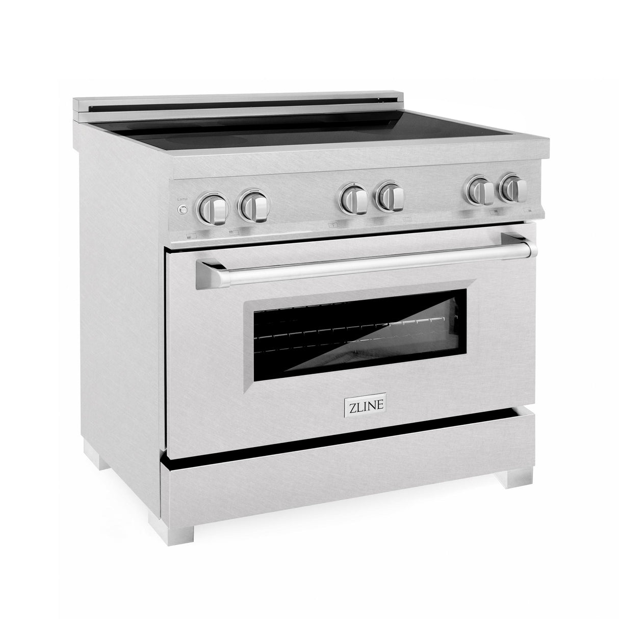 ZLINE 36" 4.6 cu. ft. Induction Range in DuraSnow with a 4 Element Stove and Electric Oven (RAINDS-36) [Color: Blue Gloss]