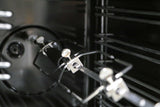 Nostalgie 40 Inch Dual Fuel Liquid Propane Freestanding Range in Stainless Steel with Brass Trim