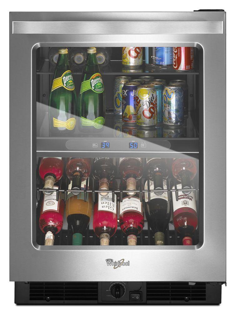 24-inch Wide Undercounter Beverage Center with Dual-temperature Controlled Zones - 5.8 cu. ft.