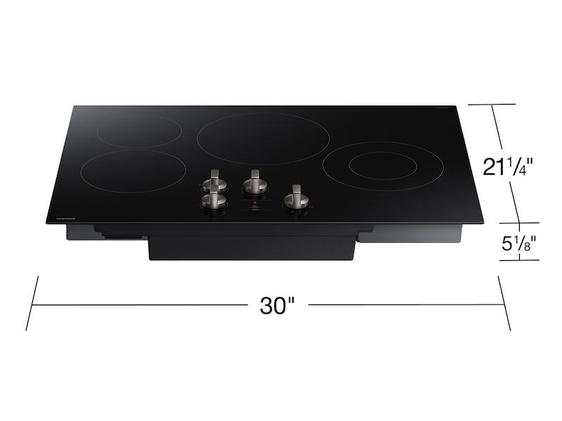 30" Electric ENERGY STAR® Certified Cooktop with 4 Elements in Black