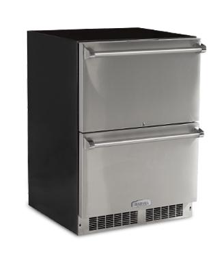 24" Refrigerated Drawers - Solid Stainless Steel Drawer Fronts, With Lock