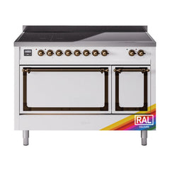 ILVE UNI486QNMPRAB Nostalgie II Noblesse 48 inch Induction Range (Solid Door, RAL, Burnished)