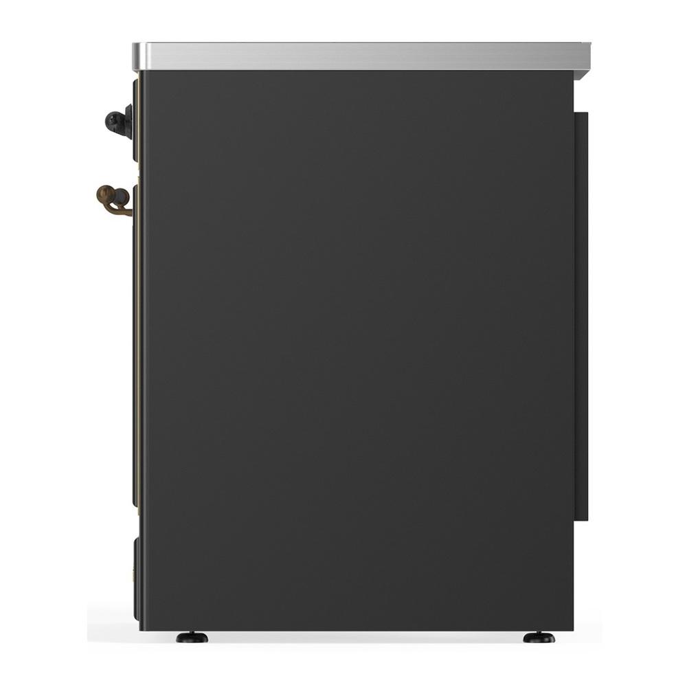ILVE UMIB30QNR3MGB Majestic III 30 inch Induction Range with 4 Elements, 4 cu. ft. Oven Capacity (Solid Door, Graphite Matte, Burnished)