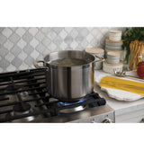 GE Cafe™ Series 30" Slide-In Front Control Dual-Fuel Range with Warming Drawer