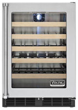 24" Undercounter Wine Cellar VWCI, Clear Glass, Right Hinge/Left Handle