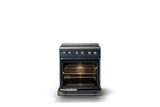30"W. Induction Range (Finish: Squall, Trim: Brushed Brass)