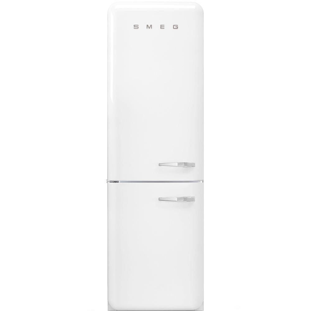 Approx 24" 50'S Style refrigerator with automatic freezer, White, Left hand hinge