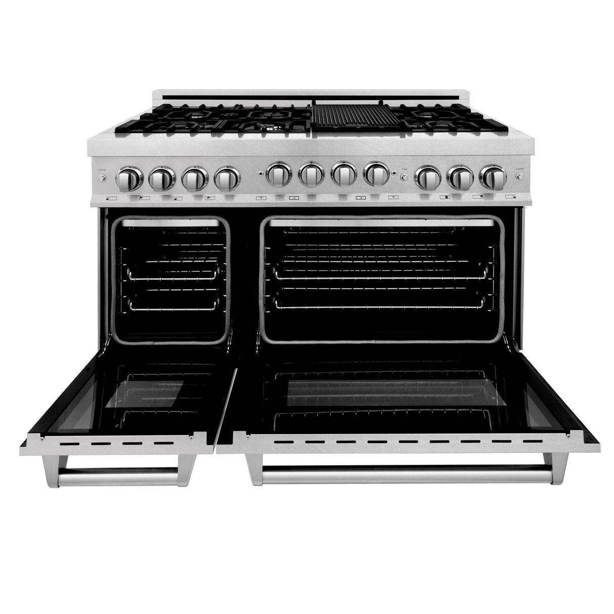 ZLINE 48" 6.0 cu. ft. Range with Gas Stove and Gas Oven in ZLINE DuraSnow Stainless Steel® (RGS-SN-48) [Color: DuraSnow Stainless Steel with Brass Burners]